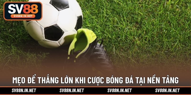 Mẹo để thắng lớn khi cược bóng đá tại nền tảng