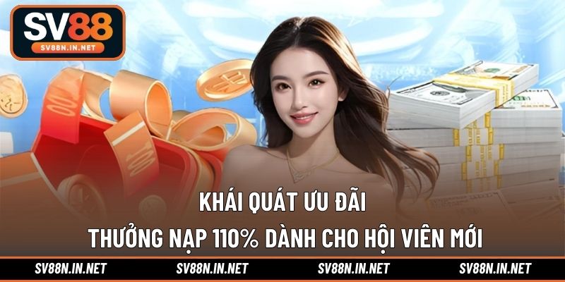 Khái quát ưu đãi thưởng nạp 110% dành cho hội viên mới